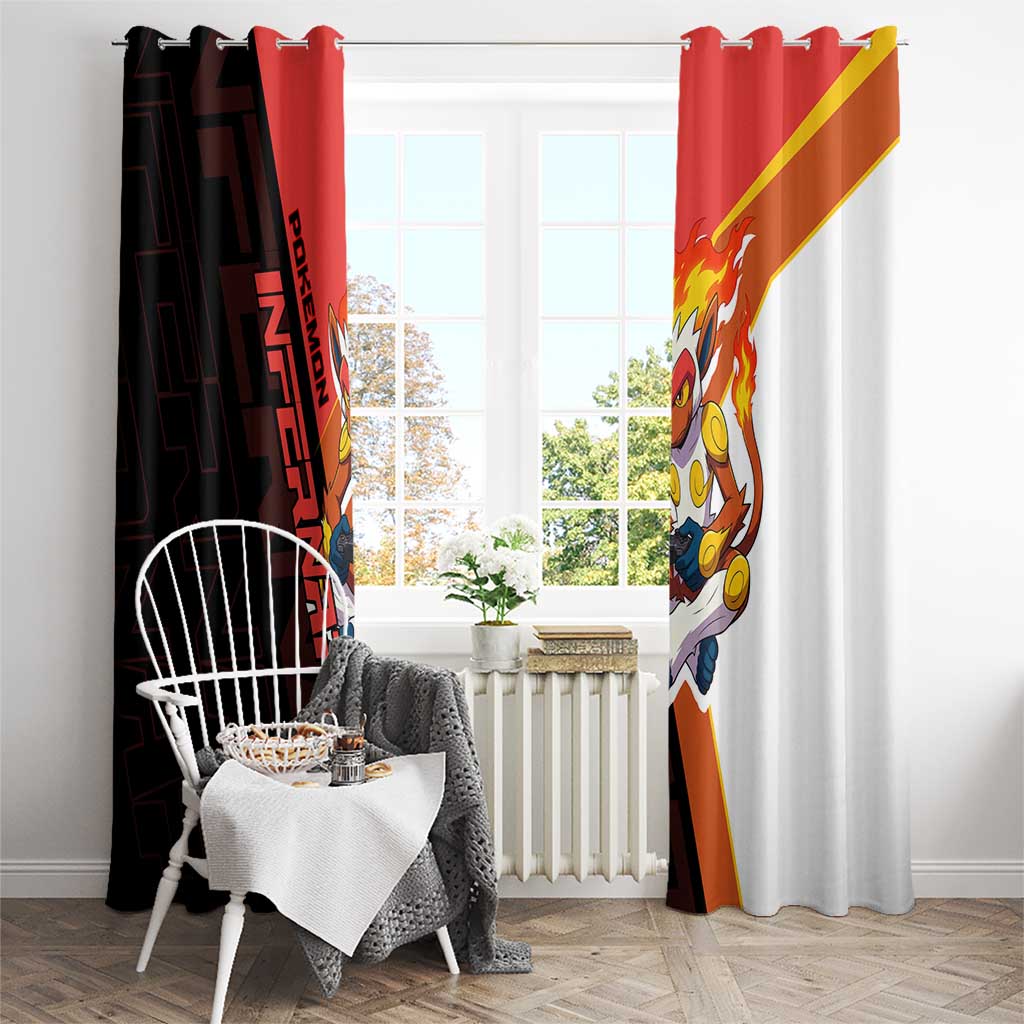 Infernape Poké Window Curtain Bold Retro Anime Style