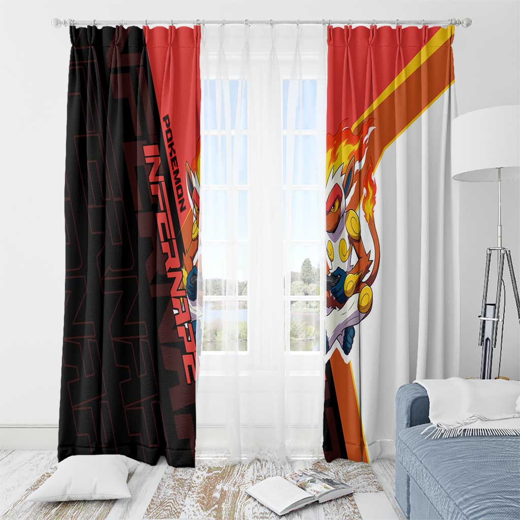 Infernape Poké Window Curtain Bold Retro Anime Style