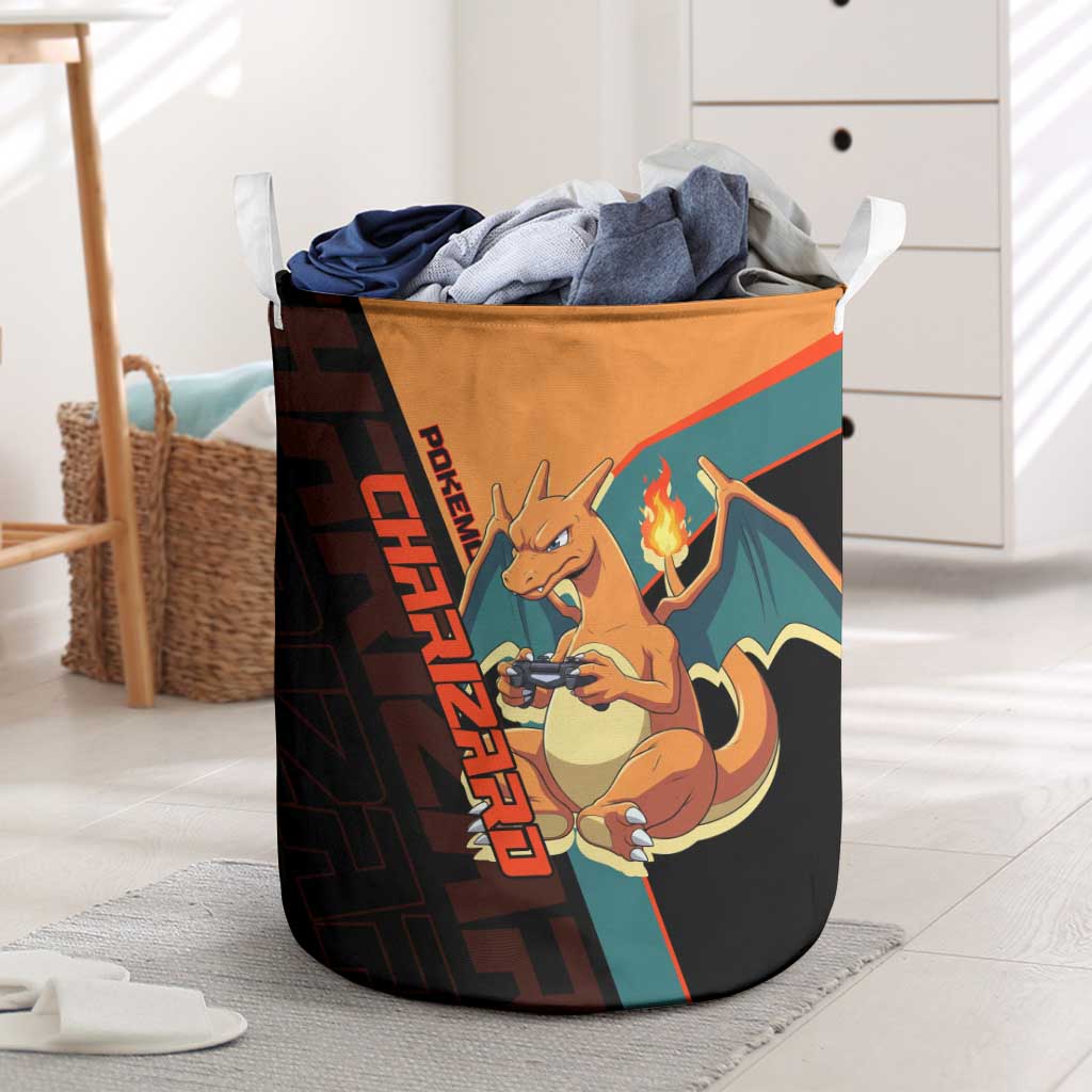 Charizard Poké Laundry Basket Retro Anime Gaming Style