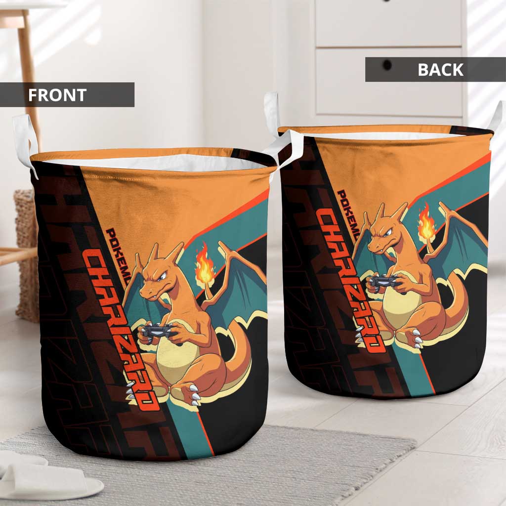 Charizard Poké Laundry Basket Retro Anime Gaming Style
