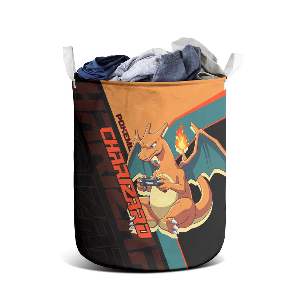 Charizard Poké Laundry Basket Retro Anime Gaming Style