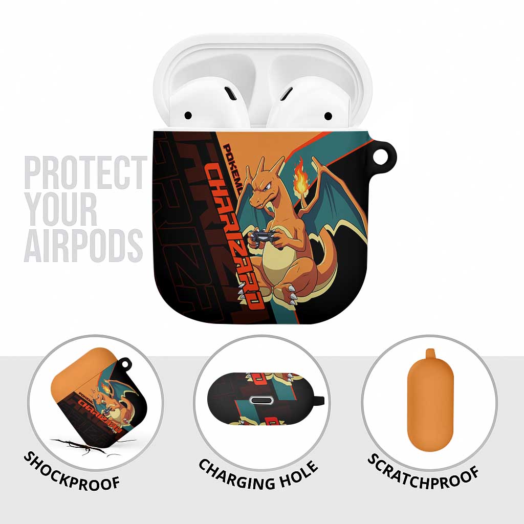 Charizard Poké AirPods Case Retro Anime Gaming Style