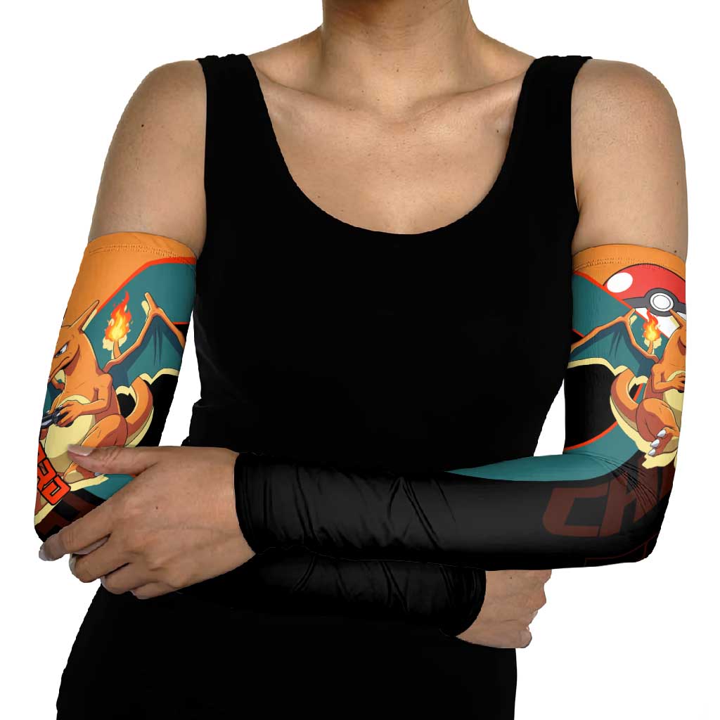 Charizard Poké Arm Sleeves Retro Anime Gaming Style