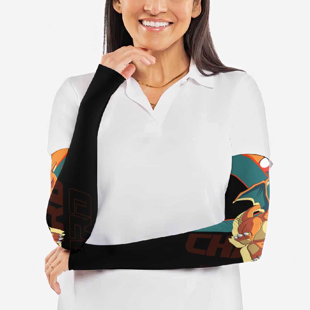 Charizard Poké Arm Sleeves Retro Anime Gaming Style