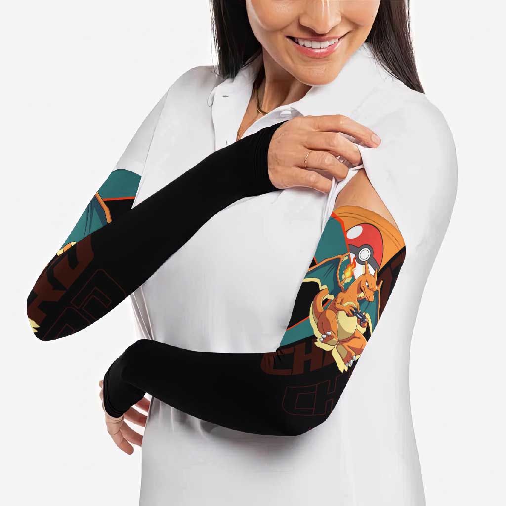 Charizard Poké Arm Sleeves Retro Anime Gaming Style