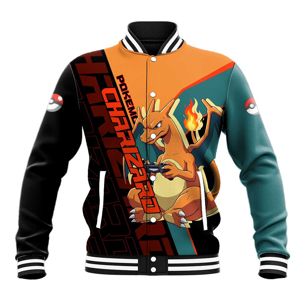 Charizard Poké Baseball Jacket Retro Anime Gaming Style
