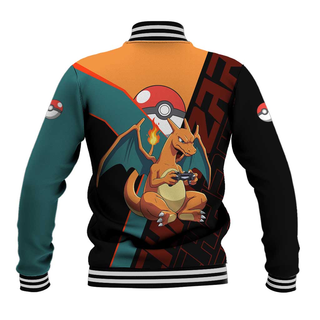 Charizard Poké Baseball Jacket Retro Anime Gaming Style