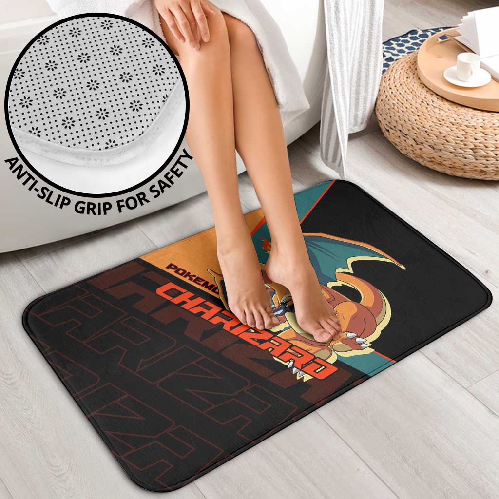 Charizard Poké Bathroom Set Retro Anime Gaming Style