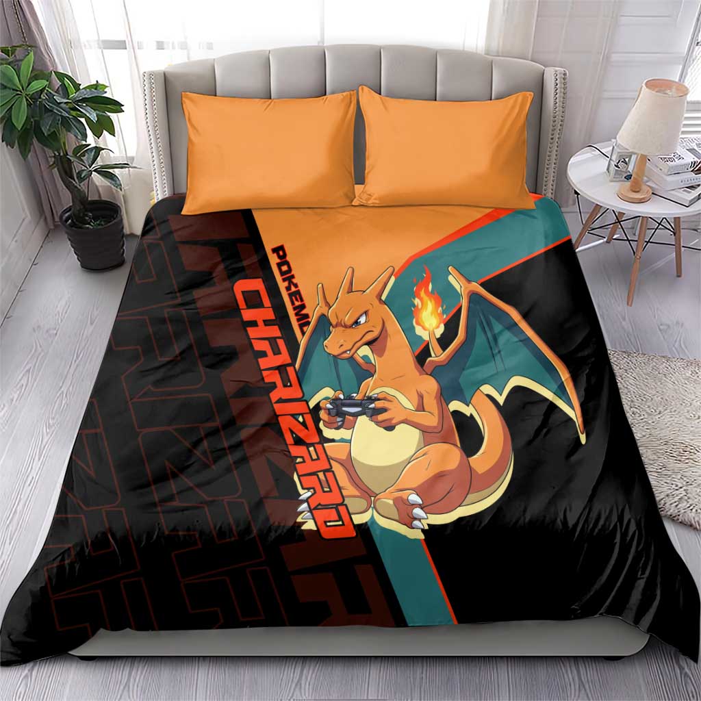 Charizard Poké Bedding Set Retro Anime Gaming Style