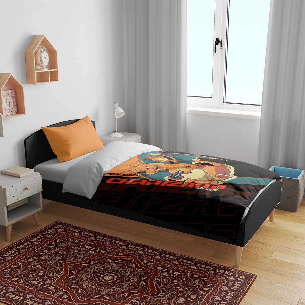 Charizard Poké Bedding Set Retro Anime Gaming Style