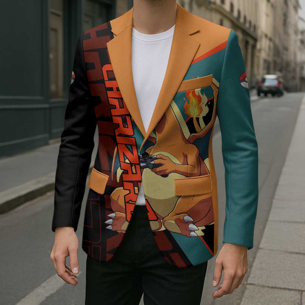 Charizard Poké Blazer Retro Anime Gaming Style