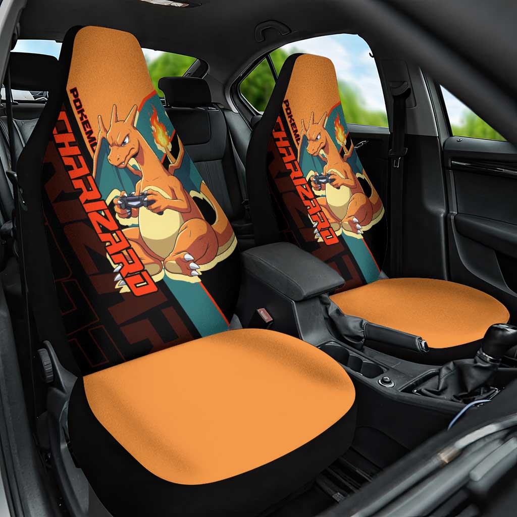 Charizard Poké Car Seat Cover Retro Anime Gaming Style