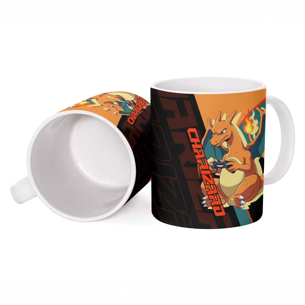 Charizard Poké Ceramic Mug Retro Anime Gaming Style