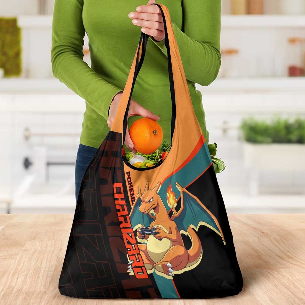 Charizard Poké Grocery Bag Retro Anime Gaming Style