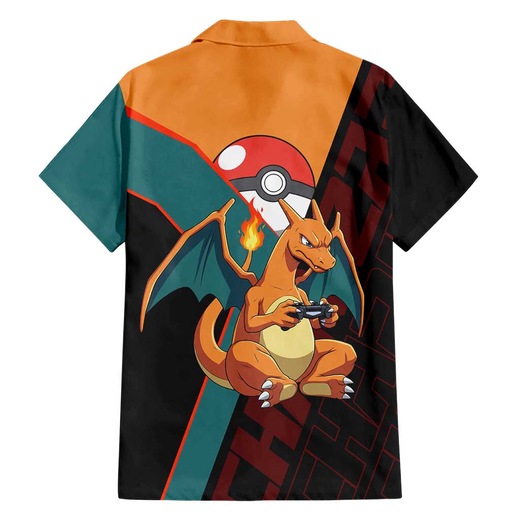 Charizard Poké Hawaiian Shirt Retro Anime Gaming Style