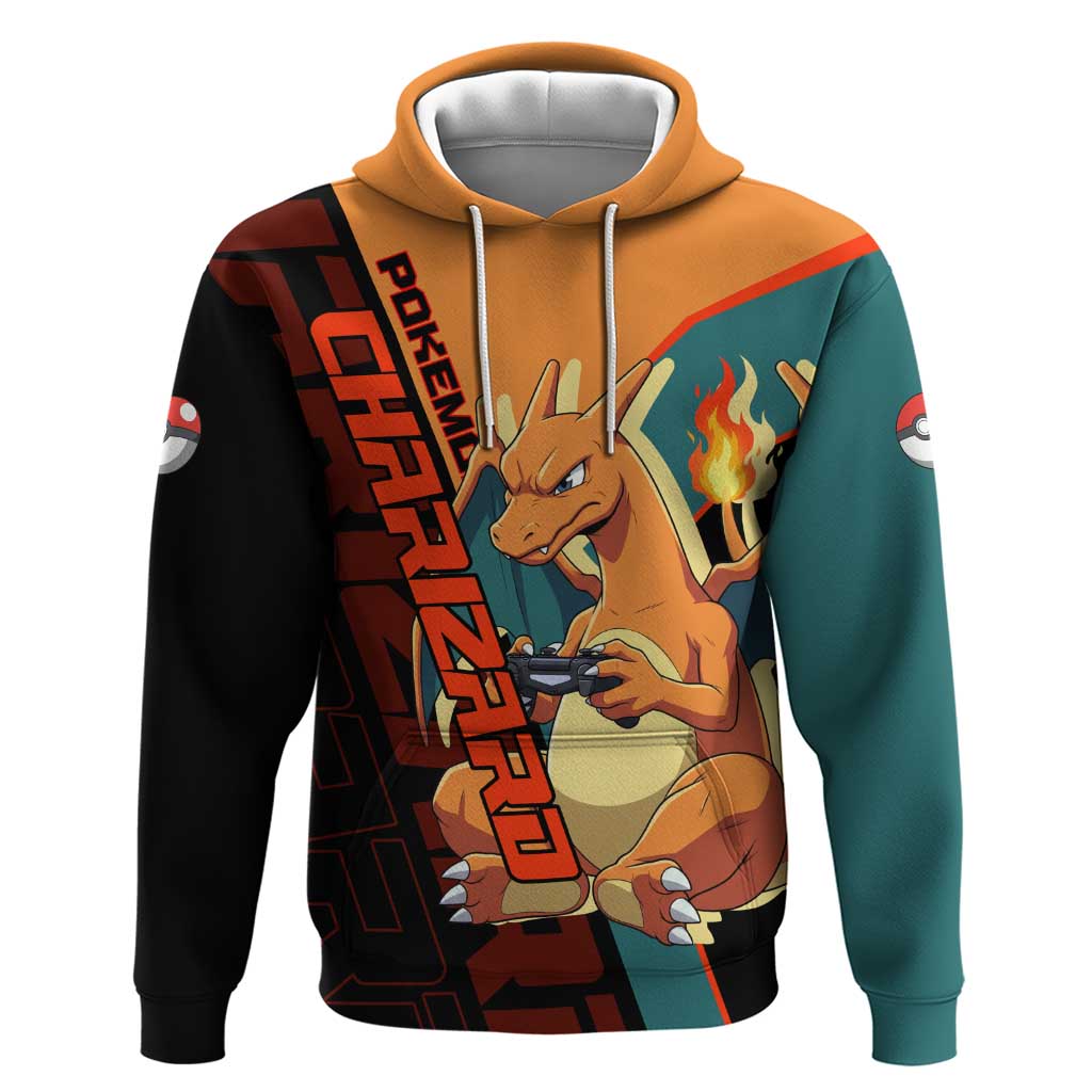 Charizard Poké Hoodie Retro Anime Gaming Style