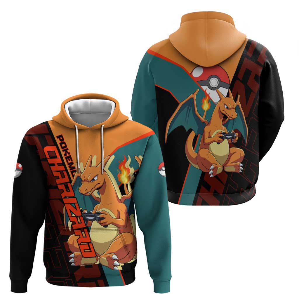 Charizard Poké Hoodie Retro Anime Gaming Style