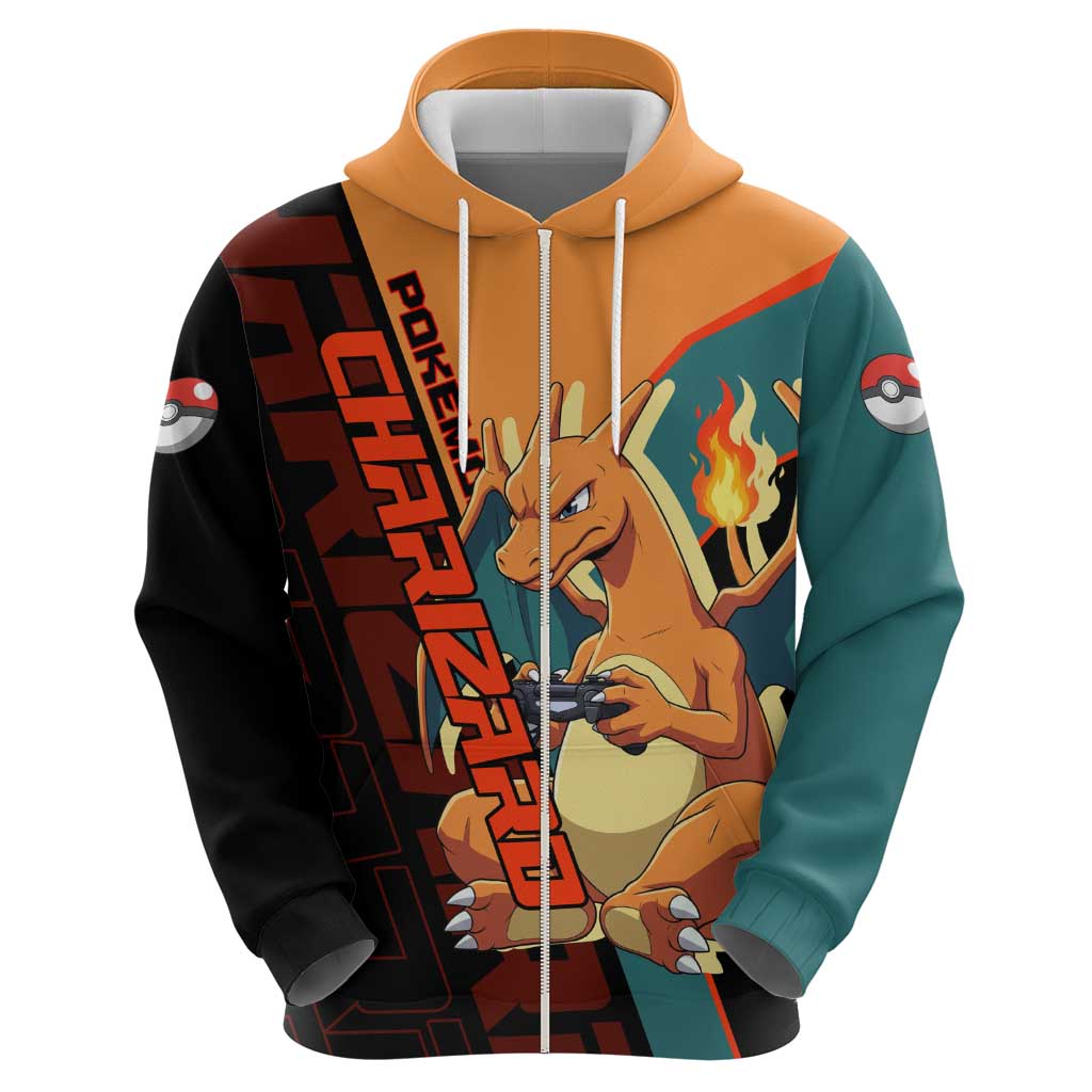 Charizard Poké Hoodie Retro Anime Gaming Style