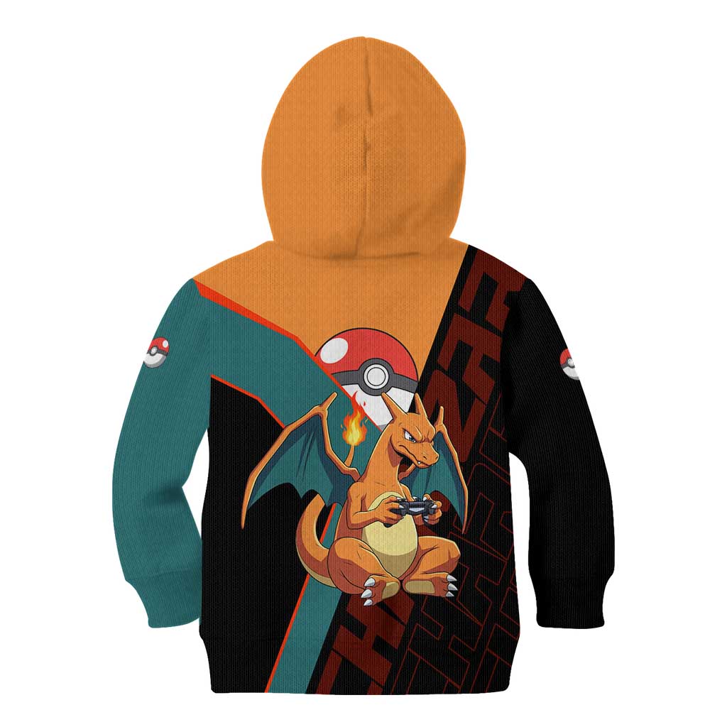 Charizard Poké Kid Hoodie Retro Anime Gaming Style