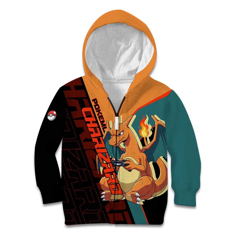 Charizard Poké Kid Hoodie Retro Anime Gaming Style