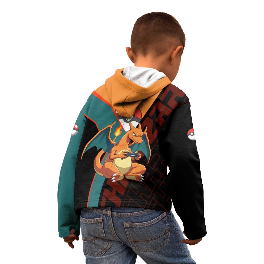 Charizard Poké Kid Hoodie Retro Anime Gaming Style