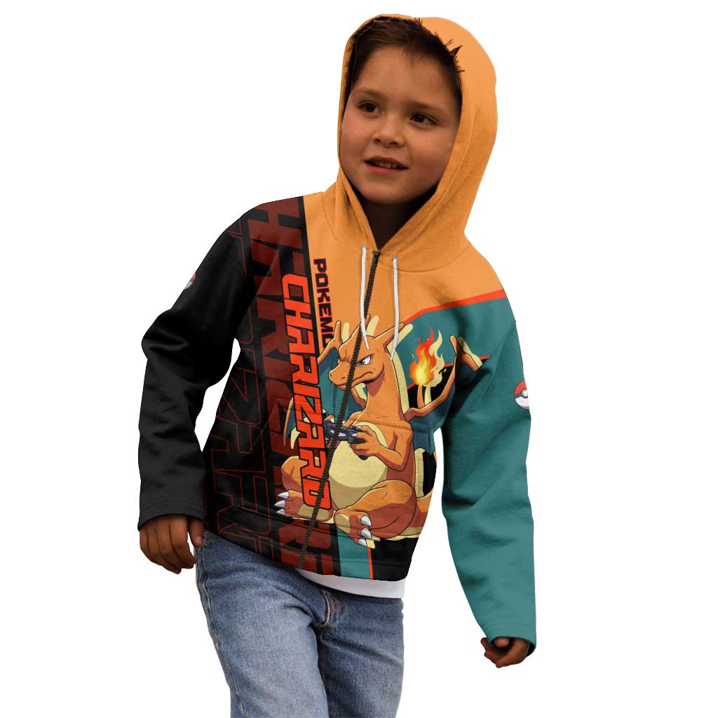 Charizard Poké Kid Hoodie Retro Anime Gaming Style