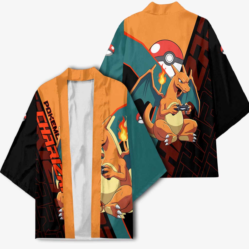 Charizard Poké Kimono Retro Anime Gaming Style