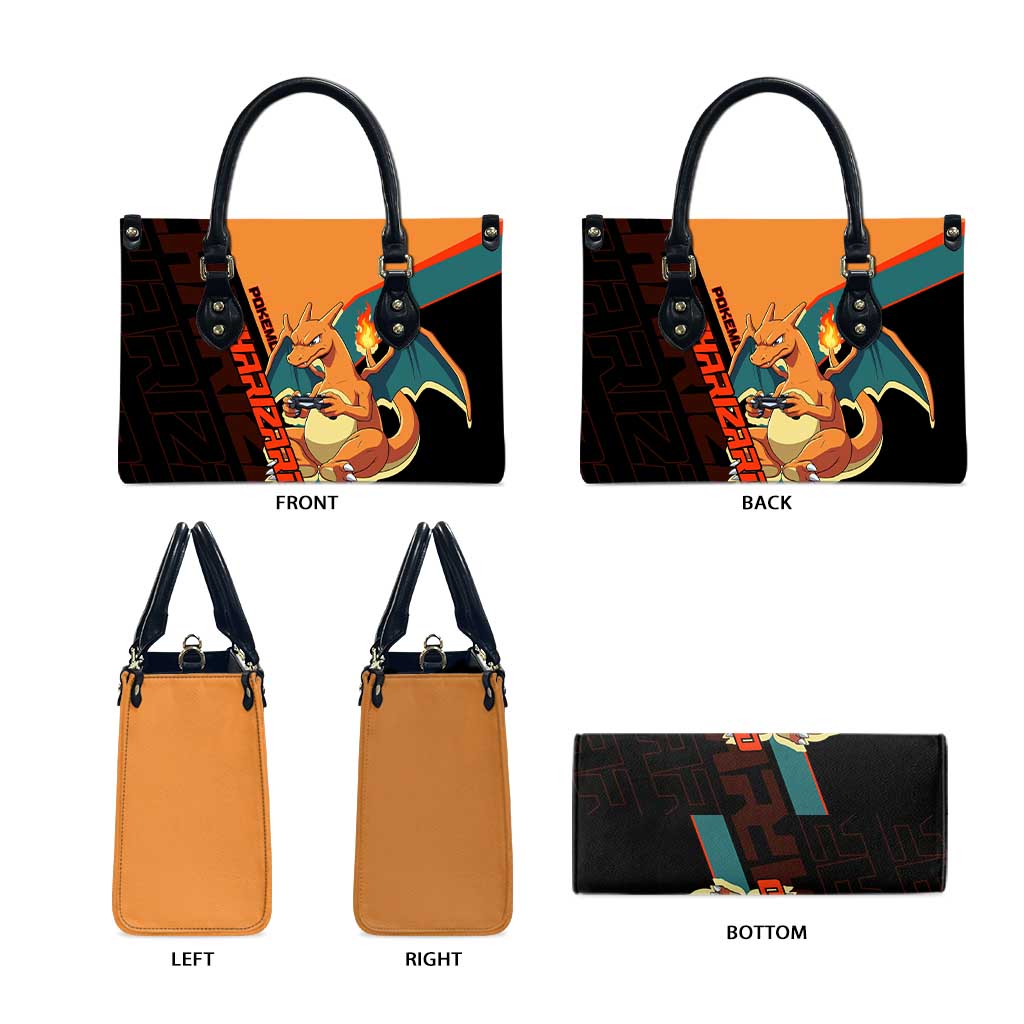 Charizard Poké Leather Bag Retro Anime Gaming Style
