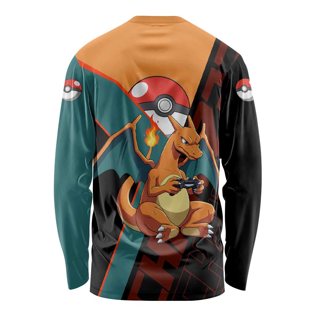 Charizard Poké Long Sleeve Shirt Retro Anime Gaming Style