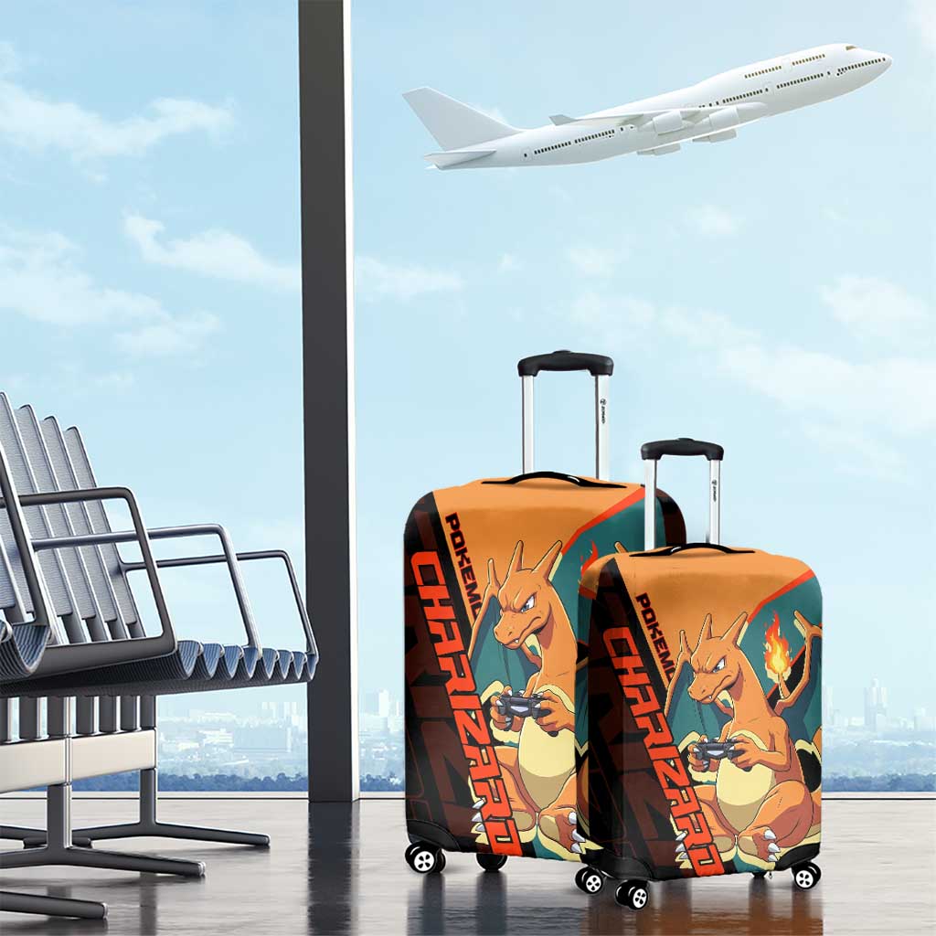 Charizard Poké Luggage Cover Retro Anime Gaming Style