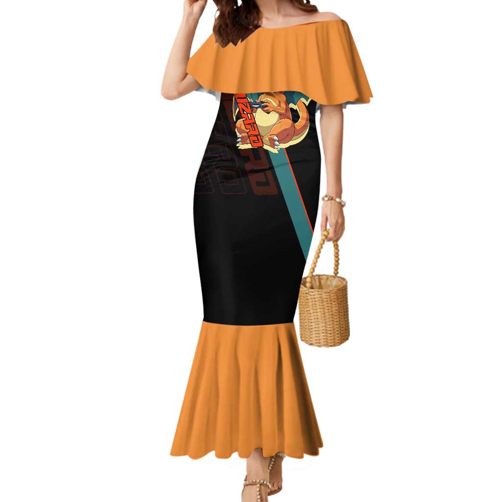 Charizard Poké Mermaid Dress Retro Anime Gaming Style