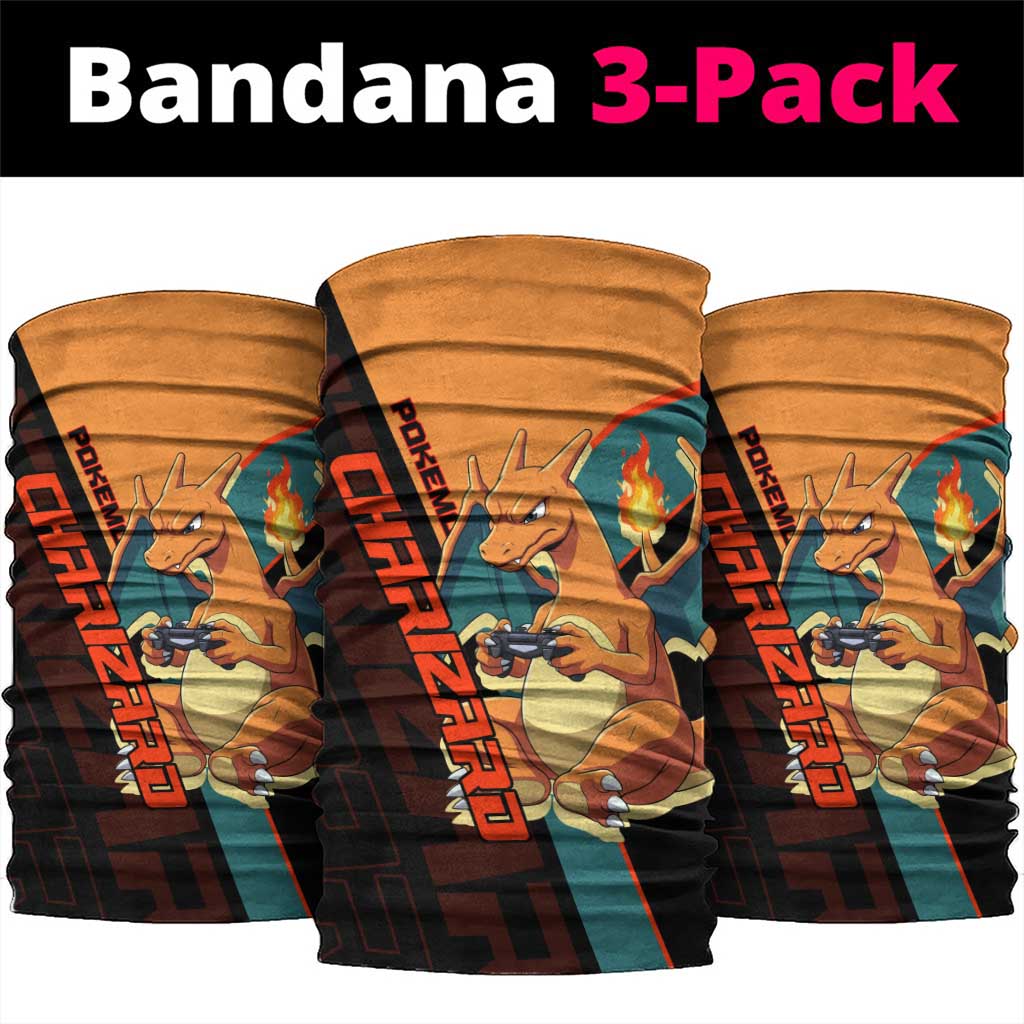 Charizard Poké Neck Gaiter Retro Anime Gaming Style
