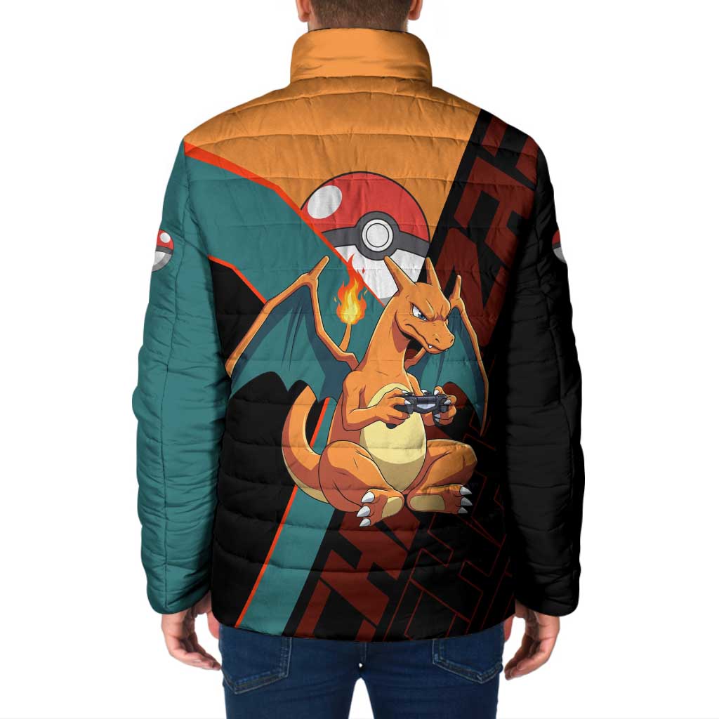 Charizard Poké Padded Jacket Retro Anime Gaming Style