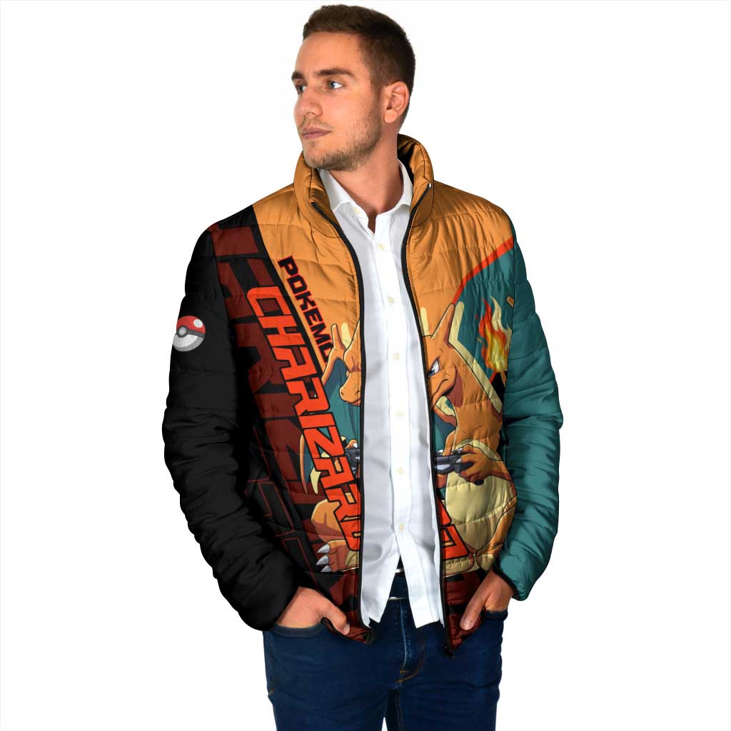 Charizard Poké Padded Jacket Retro Anime Gaming Style