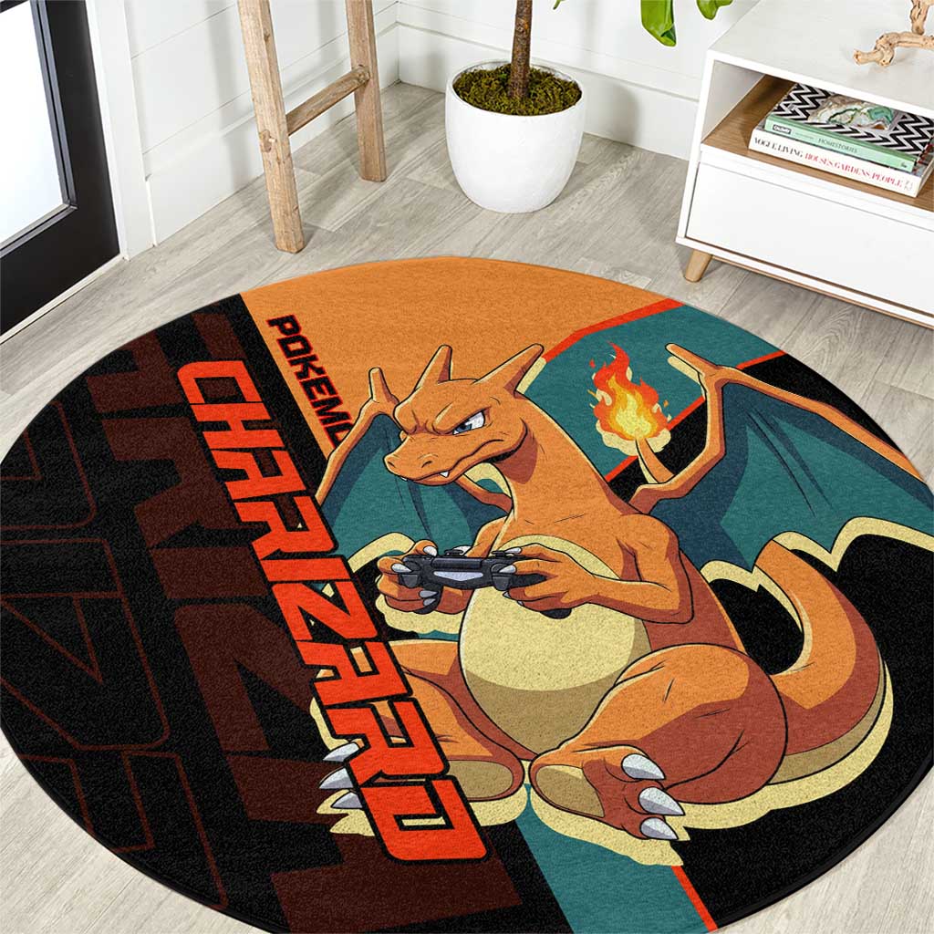 Charizard Poké Round Carpet Retro Anime Gaming Style