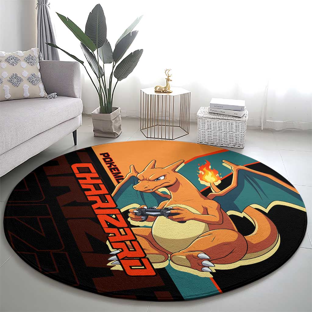 Charizard Poké Round Carpet Retro Anime Gaming Style