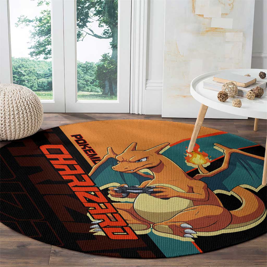 Charizard Poké Round Carpet Retro Anime Gaming Style