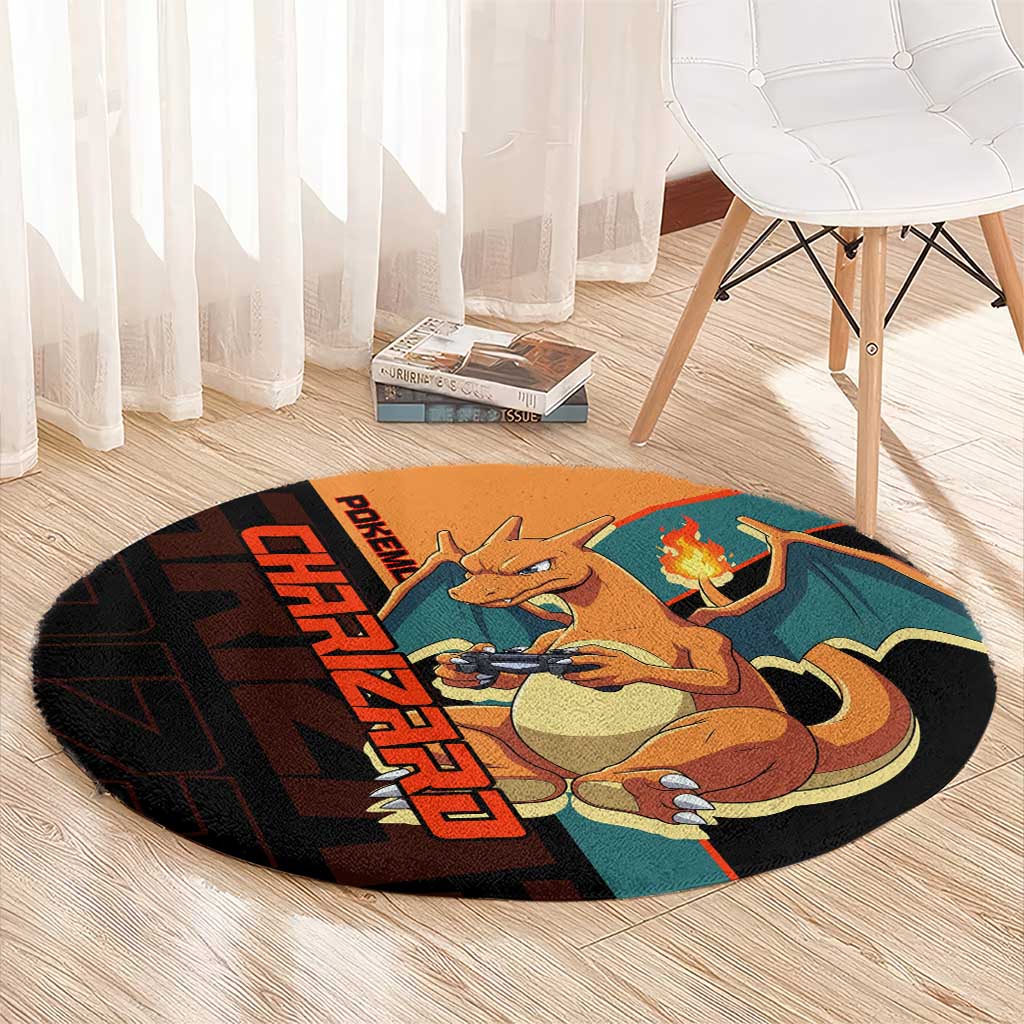 Charizard Poké Round Carpet Retro Anime Gaming Style