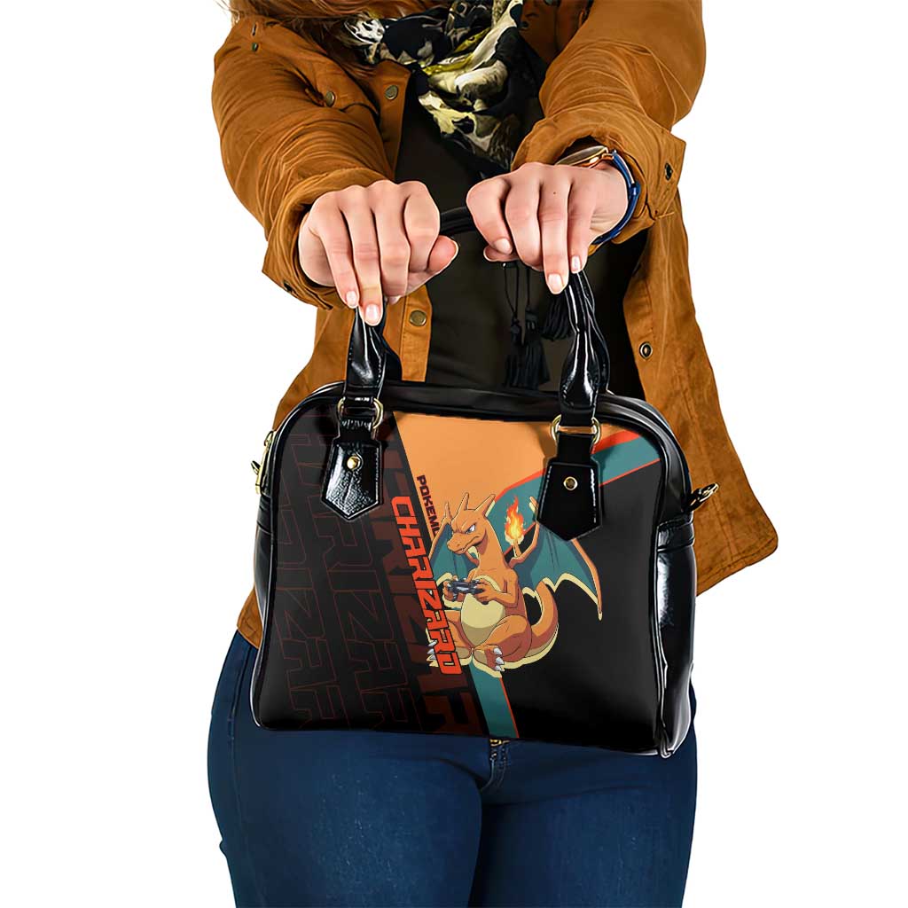 Charizard Poké Shoulder Handbag Retro Anime Gaming Style