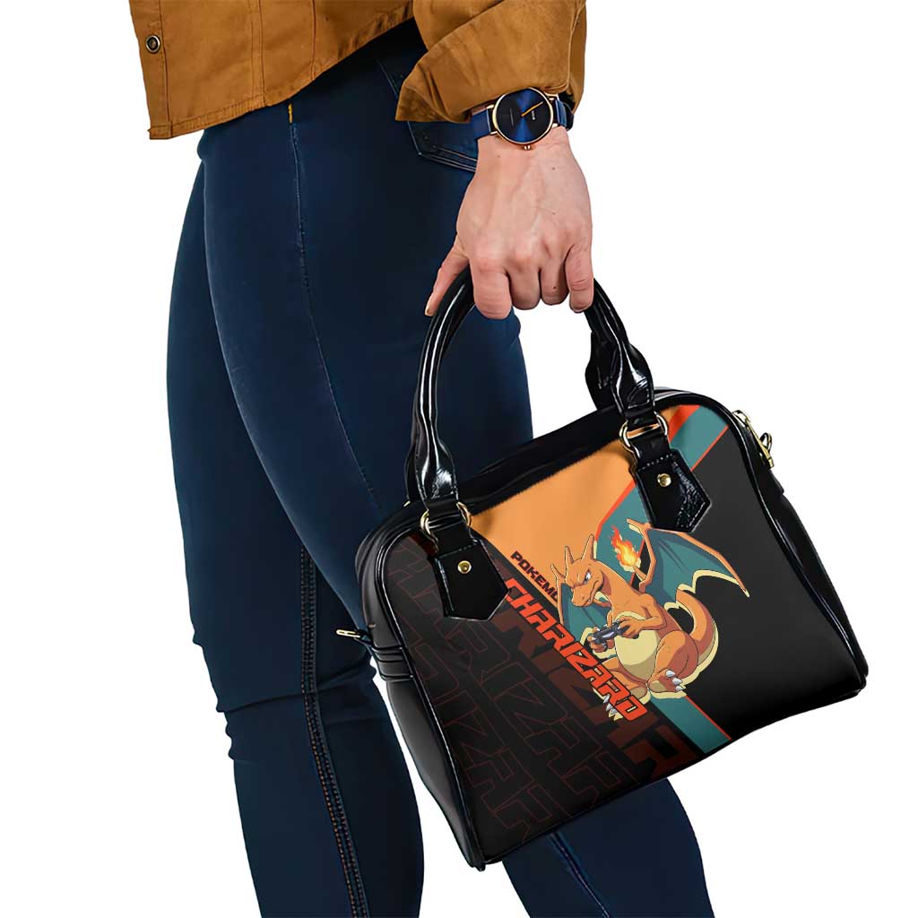 Charizard Poké Shoulder Handbag Retro Anime Gaming Style