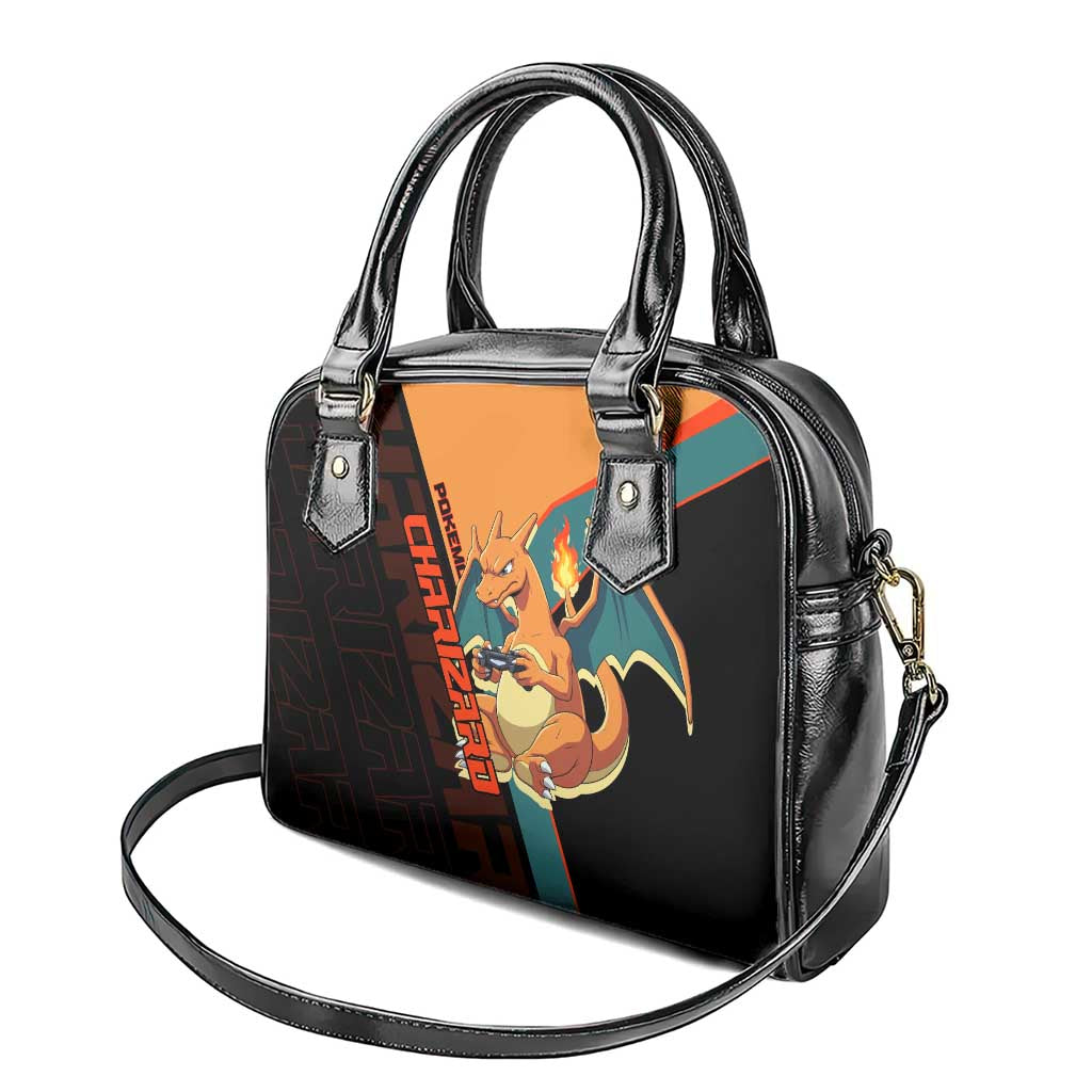 Charizard Poké Shoulder Handbag Retro Anime Gaming Style