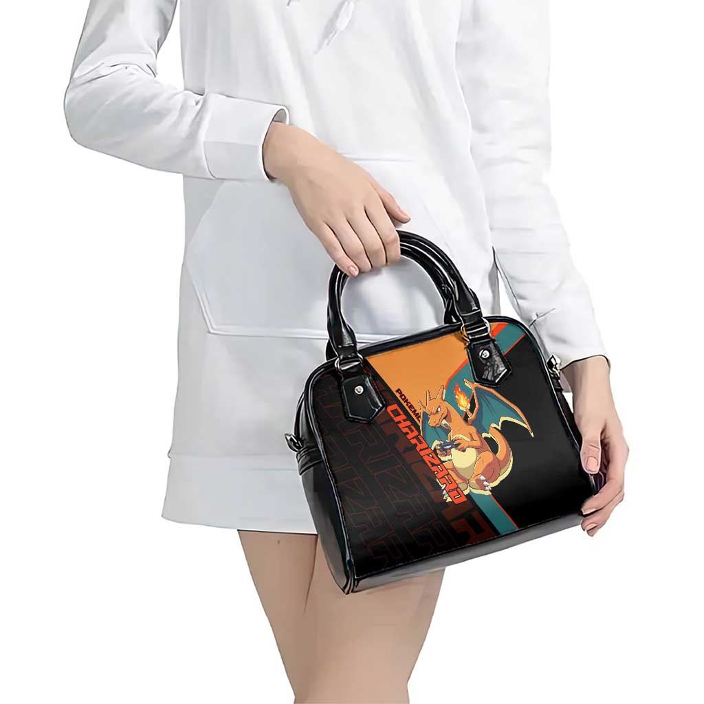 Charizard Poké Shoulder Handbag Retro Anime Gaming Style