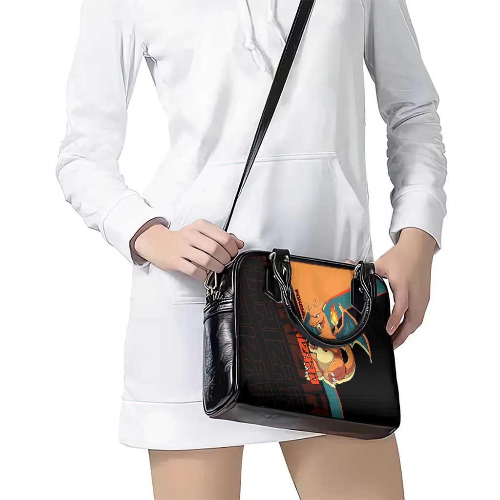 Charizard Poké Shoulder Handbag Retro Anime Gaming Style
