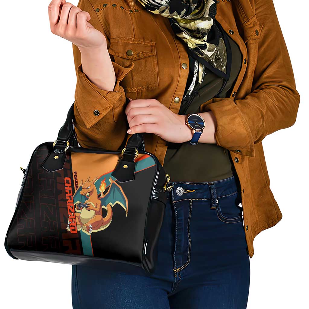Charizard Poké Shoulder Handbag Retro Anime Gaming Style