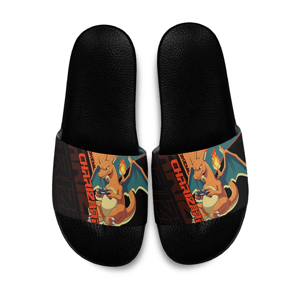 Charizard Poké Slide Sandals Retro Anime Gaming Style