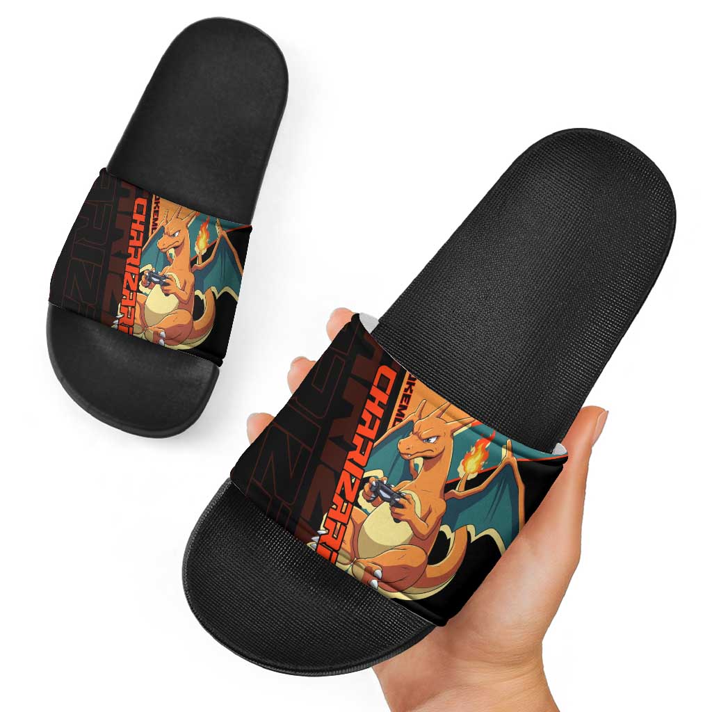 Charizard Poké Slide Sandals Retro Anime Gaming Style