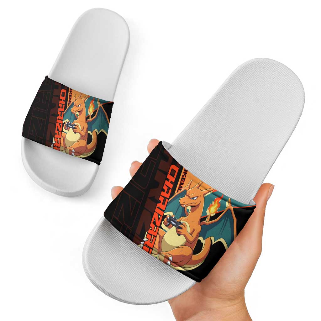Charizard Poké Slide Sandals Retro Anime Gaming Style