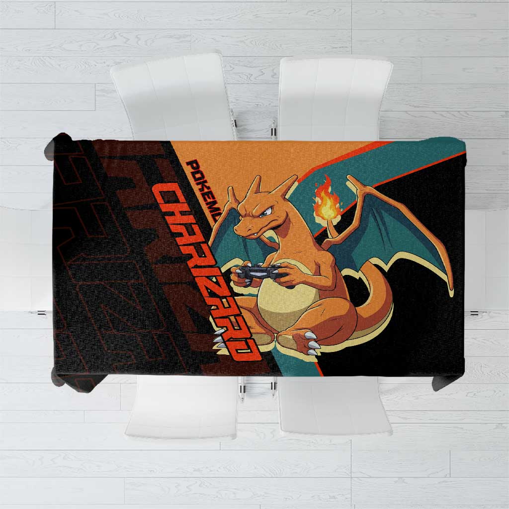 Charizard Poké Tablecloth Retro Anime Gaming Style