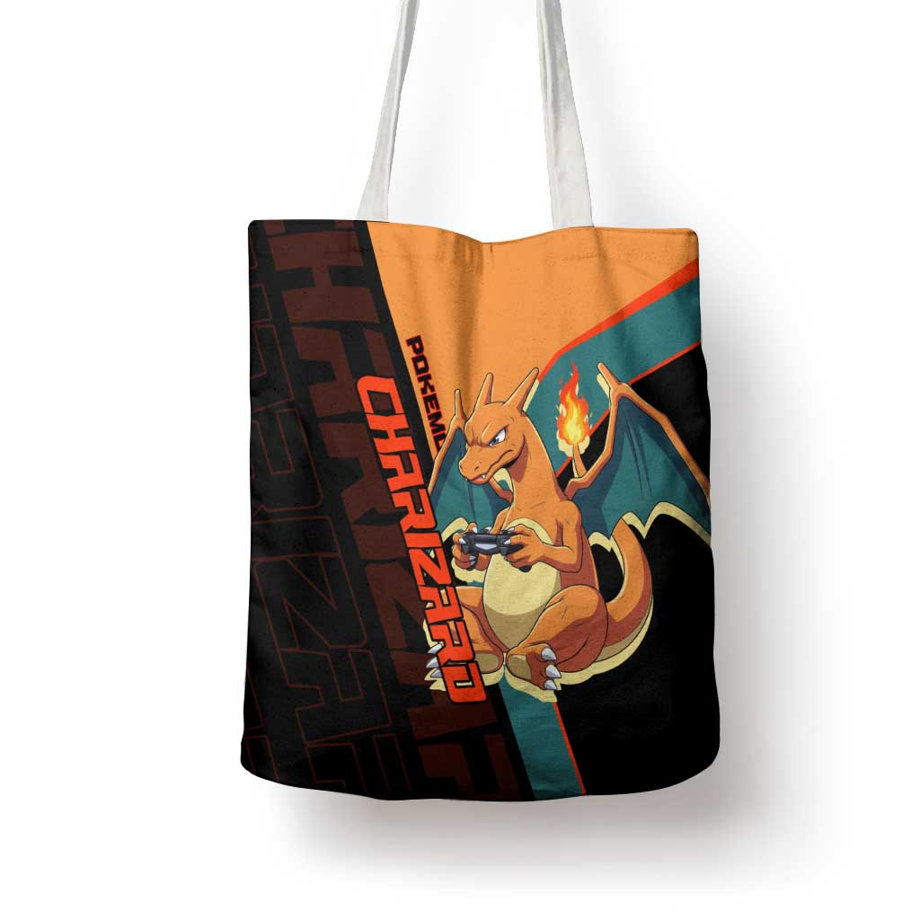 Charizard Poké Tote Bag Retro Anime Gaming Style