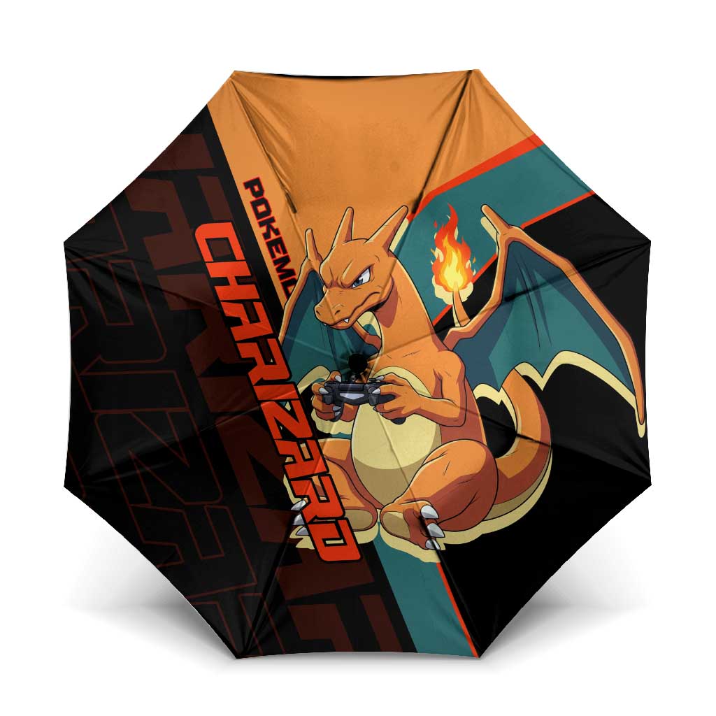 Charizard Poké Umbrella Retro Anime Gaming Style